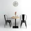 Masă Bistro Rotundă Stejar 60x75 cm vidaXL - Masă Cafea/Restaurant MDF și Oțel Bej