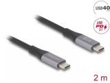 Cablu USB type C 40Gbps/8K60Hz/240W E-Marker T-T 2m, Delock 81192