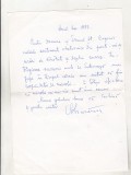 bnk div Scisoare olografa Dumitru Murarasu pentru Stefan Cazimir - 1973