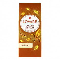 Cutie ceai cu frunze întregi Lovaré - Golden Ceylon: ceai negru de Ceylon 80 g