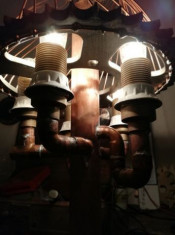Lampa veioza steampunk industrial foto