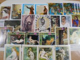 Lot Bogat Peste 20 Timbre Vechi Arabia - Arta Universal, Picasso, Nuduri, Vermeer -A94