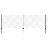 VidaXL &Icirc;ngrădire cu st&acirc;lpi Gri 0.8 x 25 m Oțel 3336275