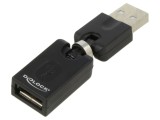Adaptor USB 2.0 DELOCK 65260, USB A soclu și mufă mobilă 360&deg;