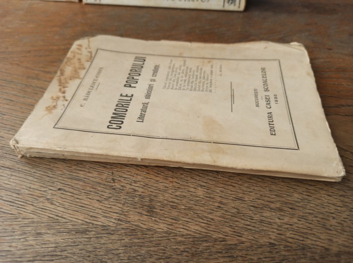 COMORILE POPORULUI , LITERATURA , OBICEIURI SI CREDINTE, 1930