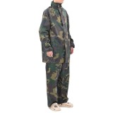 Cumpara ieftin Costum de ploaie, 2 piese, imprimeu camuflaj, cu gluga, L
