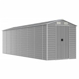Sopron de gradina gri deschis 191x640x198 cm, otel galvanizat