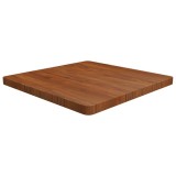 Cumpara ieftin Blat de masa patrat maro inchis 70x70x4 cm lemn stejar tratat