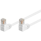 Cablu Patch CAT5e 2x RJ45 90 UTP 0.5m alb pentru Conectare retea, Goobay