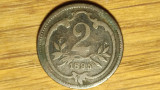Austria Imperiu Habsburgic - moneda de colectie - 2 heller 1895 - frumoasa !, Europa