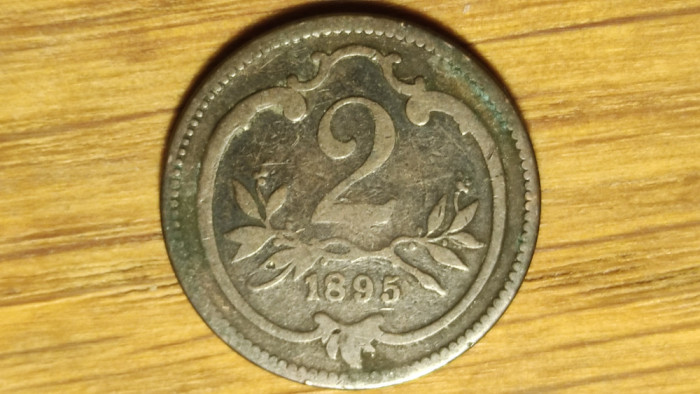 Austria Imperiu Habsburgic - moneda de colectie - 2 heller 1895 - frumoasa !
