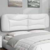 Cumpara ieftin Pernă pentru tăblie pat, alb, 193 cm, piele artificială
