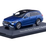 Macheta auto Mercedes-Benz C-Class T-model (S206) 2021, scara 1:43, albastru metalizat, Herpa B66960640