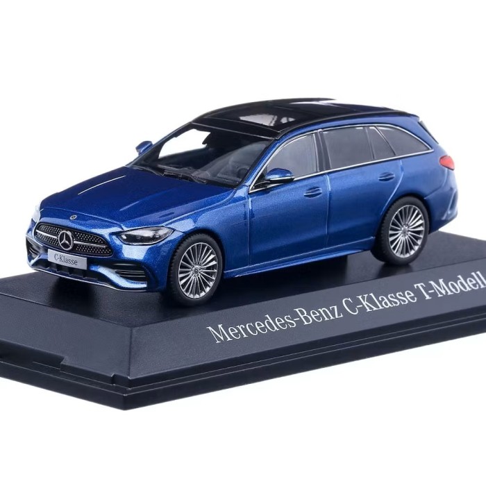 Macheta auto Mercedes-Benz C-Class T-model (S206) 2021, scara 1:43, albastru metalizat, Herpa B66960640