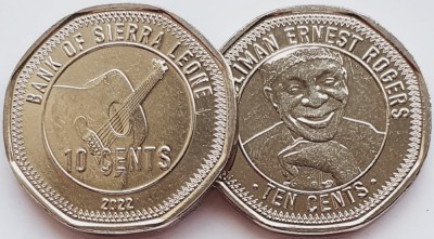 1659 Sierra Leone 10 cents 2022 Sooliman Ernest Rogers UNC foto