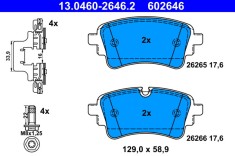 ATE 13.0460-2646.2 set placute frana,frana disc foto