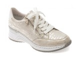 Cumpara ieftin Pantofi sport RIEKER argintii, N4316, din piele ecologica
