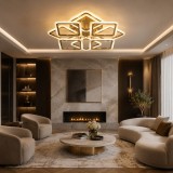 Cumpara ieftin Lustră Veil LED 115W 3CCT 10925lm auriu dimabilă - ERSTE