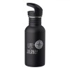 Sticlă Apă Inox, Life is a Journey, Negru Mat, Capacitate 0,5L, Oem
