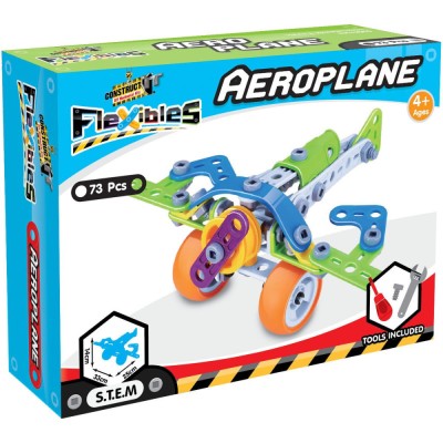 Kit constructie STEM Flexible Avion 73 piese foto