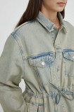 Samsoe Samsoe geaca jeans SAMAGGY femei, de tranzitie, F24100045