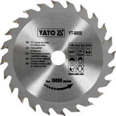 YT-6050 YATO Disc circular pentru taiat lemn, 130 x 16 x 2.8 mm, cu 24 dinti din wolfram