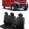 Set Huse scaune din piele FIAT Ducato 3 locuri 2+1 2015 - 2019