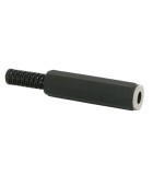 Mufa JACK stereo 6.3 mm mama cu protectie cablu, Oem
