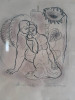 Desen in tus Indragostitii semnat Marcel Chirnoaga 24x30 cm, Scene gen, Cerneala, Realism