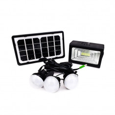 Kit solar CCLAMP CL-03 New, proiector 30 W, functie power bank, 3 becuri incluse foto