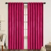 Draperie din catifea cu rejansa transparenta cu ate pentru galerie, Madison, 150x210 cm, densitate 700 g/ml, Magenta, 1 buc