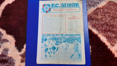 program - supliment FC Bihor noi. 1983 foto