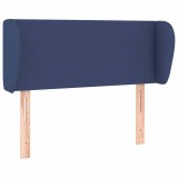Cumpara ieftin Tablie de pat cu aripioare, albastru, 83x23x78/88 cm textil