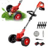 Motocoasa electrica 36V cu 2 acumulatori si roti detasabile