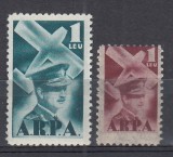ROMANIA 1931 FONDUL AVIATIEI REGELE CAROL II ARPA SERIE STARE MNH