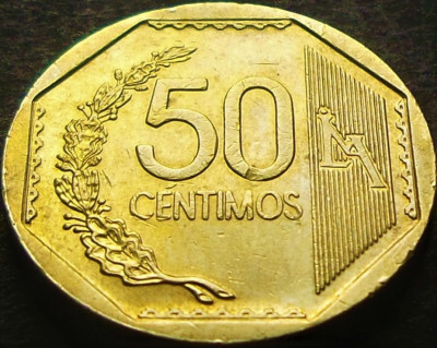 Moneda exotica 50 CENTIMOS - PERU, anul 2006 * Cod 3895 foto