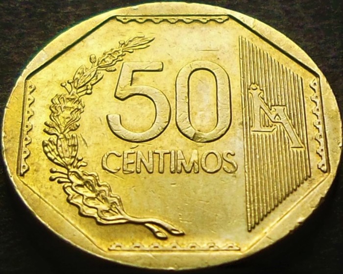 Moneda exotica 50 CENTIMOS - PERU, anul 2006 * Cod 3895