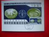 HOPCT MAXIMA NR 1475 ZIUA MONDIALA A ALIMENTATIEI 1981 -AUSTRIA