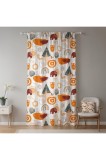 Perdele pentru cameră de bebeluși &icirc;n stil boho, cu elefant animal, curcubeu, modern hippie, cu plisuri &icirc;n creion
