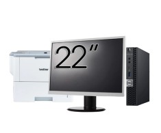 Pachet Calculator Second Hand DELL OptiPlex 5060 Mini PC, Intel Core i5-8500T 2.10-3.50GHz, 16GB DDR4, 512GB SSD + Monitor 22&amp;quot; + Imprimanta Broth