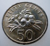 7.161 SINGAPORE 50 CENTS 1997 XF, Asia, Cupru-Nichel
