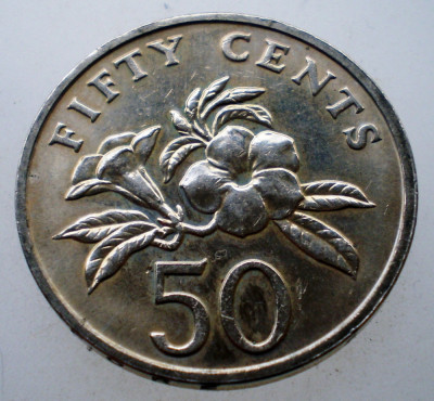 7.161 SINGAPORE 50 CENTS 1997 XF foto