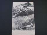 Carte Poștală Vintage Elveția -Pasul Furka ,Hotelul Belvedere și Ghețarul Ronului (cel mai probabil din perioada 1900&ndash;1940)