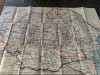 Harta Romania Mare Rutiera 50x65cm - Kraft Drotlef Sibiu - Stare Perfecta - Harta Romania Interbelica