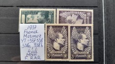 1937-Franta-YT337,338,338a,338b-c.set-MNH-YT=481E-F RAR