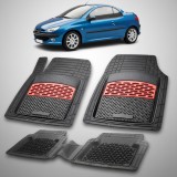 Cumpara ieftin Covorase Tavita Cauciuc Compatibile Peugeot 206 CC 2000-2008, Red