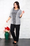 Compleu Elegant din 2 piese Lurex Lulu Argintiu - 58Marimea, Yves