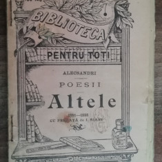 myh 622 - Biblioteca pt toti - 189 - 1901 - V Alecsandri - Poesii - Altele