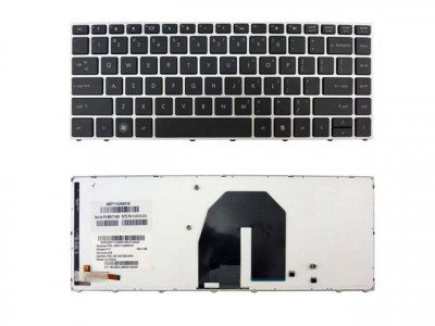 Tastatura laptop noua HP Probook 5330 5330M Silver frame black Backlit US 653171-001 foto