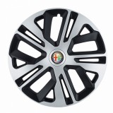 Set 4 Capace Roti 14 inchi (R14) Raven Gri-Negru, Compatibile Cu Alfa Romeo